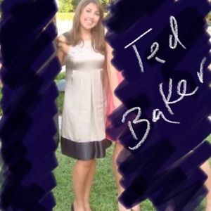 SALE 💙Ted Baker Silk Cocktail Dress silver